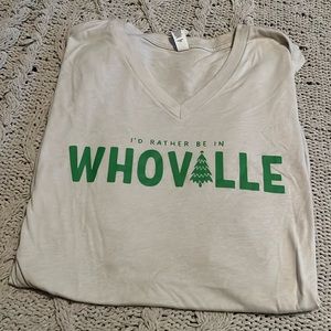 Bella Canvas I’d Rather Be in Whoville Christmas v-neck short sleeve shirt XL